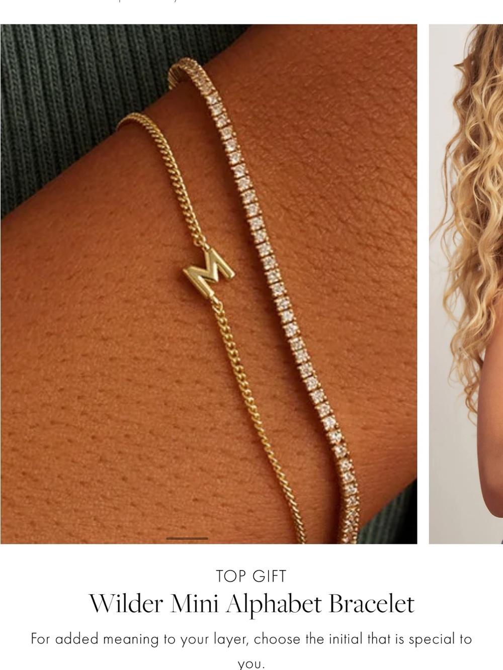 Gorjana wilder Mini “M” Alphabet Bracelet - Picture 6 of 8